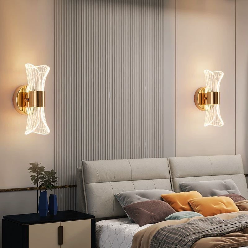 LED энергосберегающий скандинавский креативный настенный светильник для спальни для коридора для гостиной, стиль светской роскоши