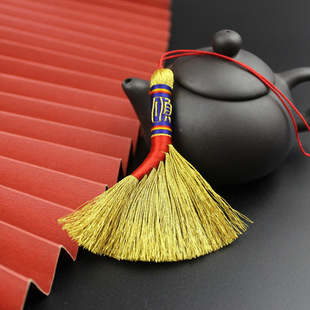 Golden Colorful Lines, Auspicious Characters, Broom Tassels, Dragon Boat Festival Removal, One-year-old Auspicious Gift Tassels