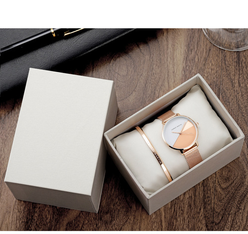 HM men's and women's universal watch box white square box cardboard box gift box gift watch box packaging box
