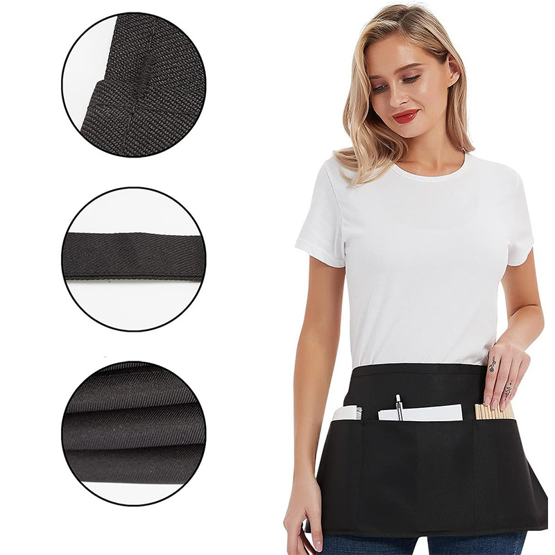 2025 explosión delantal transfronterizo hombre y mujer camarero cintura cocinero manicuría café ropa de trabajo medio delantal