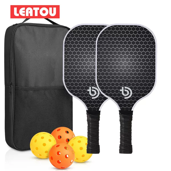 Fiberglass Peak racket suit carbon fiber cross border hot sale pickleball hole ball custom uv printing