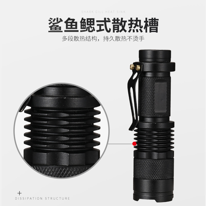 Antorcha de luz púrpura personalizada aleación de aluminio detección de fluorescencia de aluminio detección de luz ultravioleta linterna escorpión linterna de luz púrpura personalizada