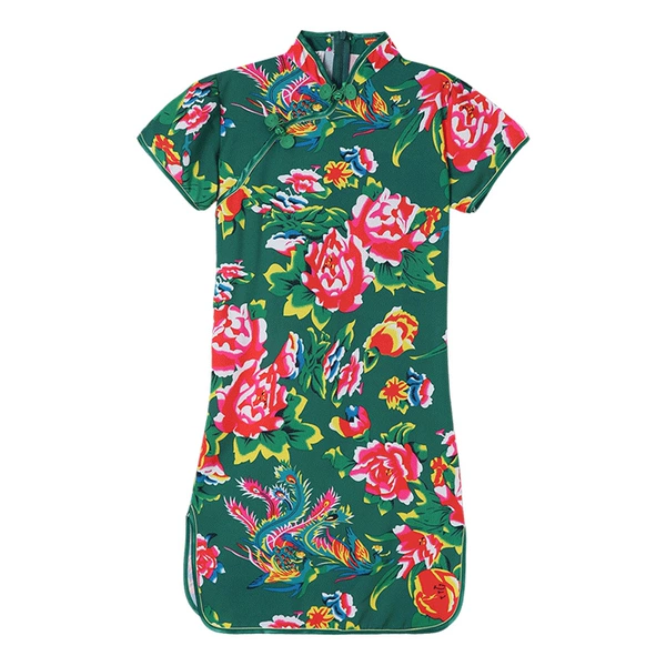 Children's green cheongsam