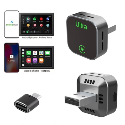 Simsiz CarPlay və Android Auto Wireless Carplay Box - k15-gunmetal-adapter