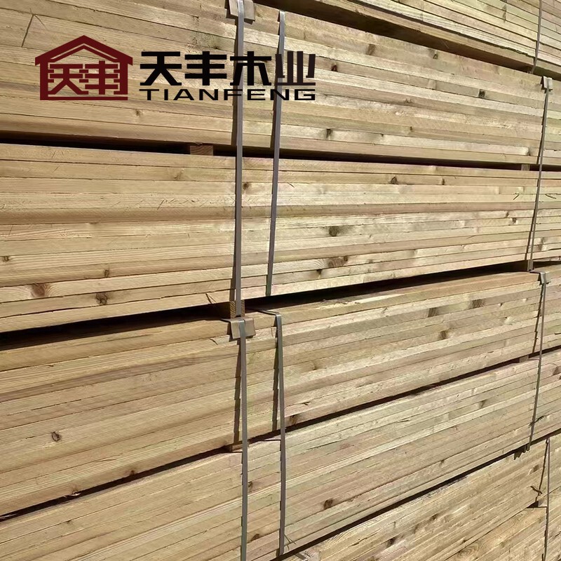 Dried fir board Cedar antiseptic Wood square wood cylindrical factory fir ancient building door and window materials wholesale