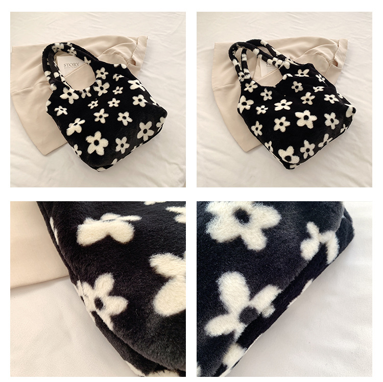 Winter Nieuwe Harige Tas Vrouwen Tas 2023 Mode Grote Capaciteit Vrouwen Schoudertas Zachte Pluche Handtas Vrouwen groothandel_voghion.com