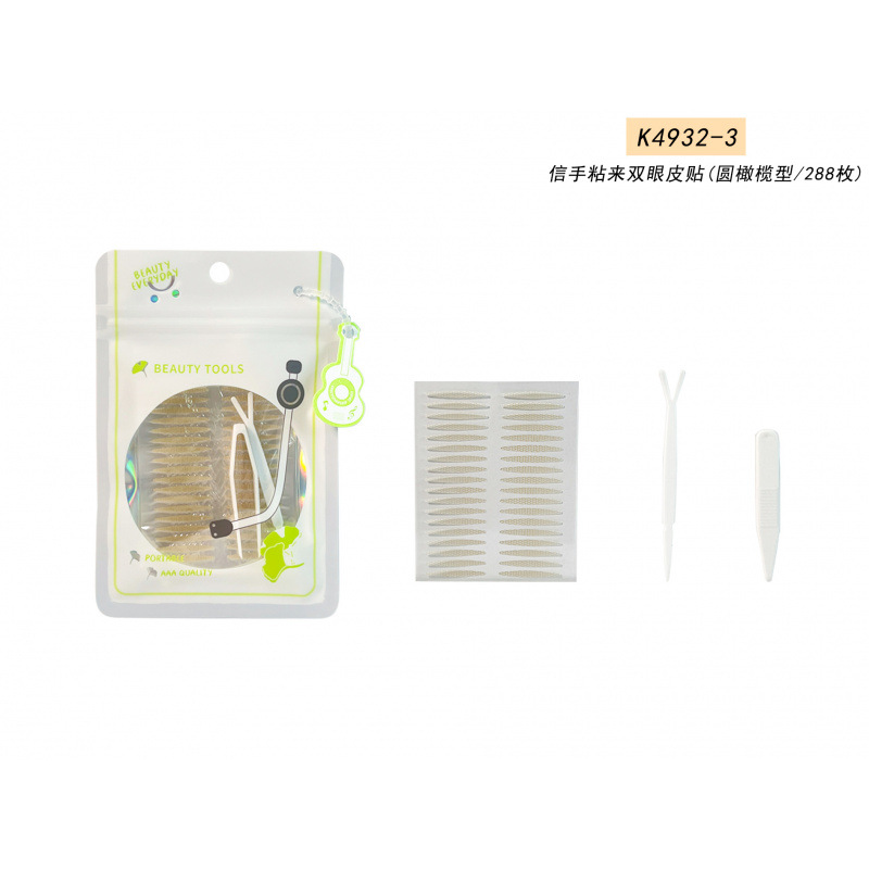 K4932 - 3 pega pegatinas para los párpados dobles (tipo olivo redondo)