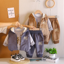 童装2025秋冬季新款儿童服装宝宝三件套女童加厚装男童套装秋装批