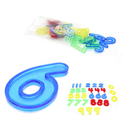 7.6cm transparent number 30 pieces baby and toddler early education intellectual science and technology toys number shapes factory direct sale