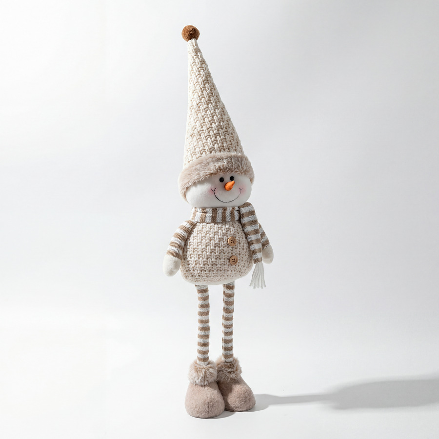Muñeco Telescópico Navideño de Tela Decorativo para Navidad