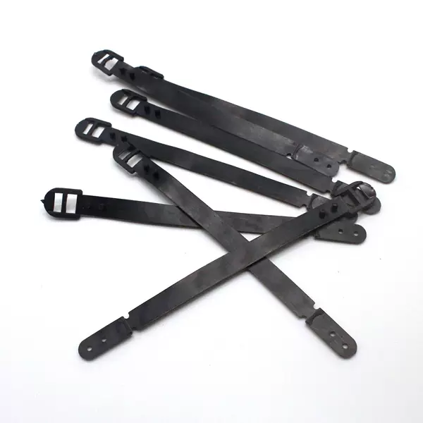 Factory direct PVC luggage tag strap binding hole strap luggage tag lanyard black tag buckle strap