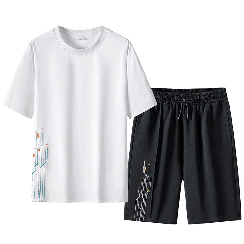 Herrkläder Ungdom sommarsportdräkt pojke snygg stort barn trendig basketuniform högstadieelev kortärmad T-shirt_voghion.com