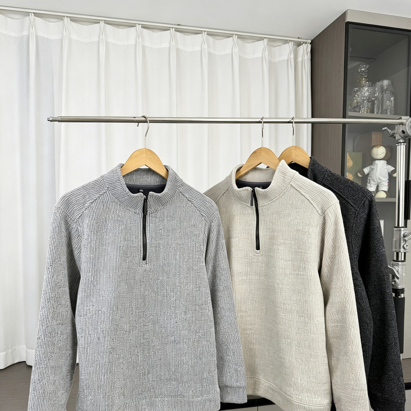 New autumn and winter collection: comfortable and warm men's sweatshirts, half-zip sweatshirts, men's autumn and winter fleece-lined and thickened sweaters, wholesale men's autumn clothing
