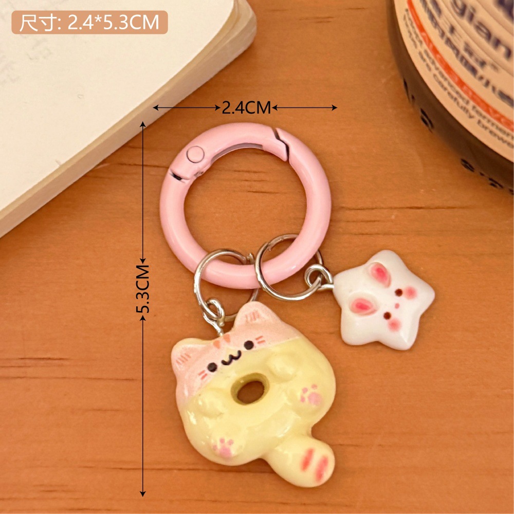 Nueva tienda de café creativa estrella colgante de llaver, corazón de niña colgante, bolsos colgantes, accesorios de miel