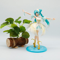 ランタン嫦娥羅天イーメガネガール初音白鳥プリンセスフィギュア二次元風景アニメーション装飾品