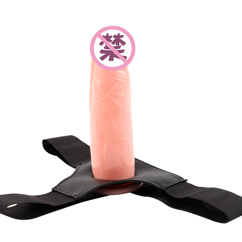 Wearable Hollow Strap-on Dildo Cover, Soft TPE, Brown, Boxed — detail image 8