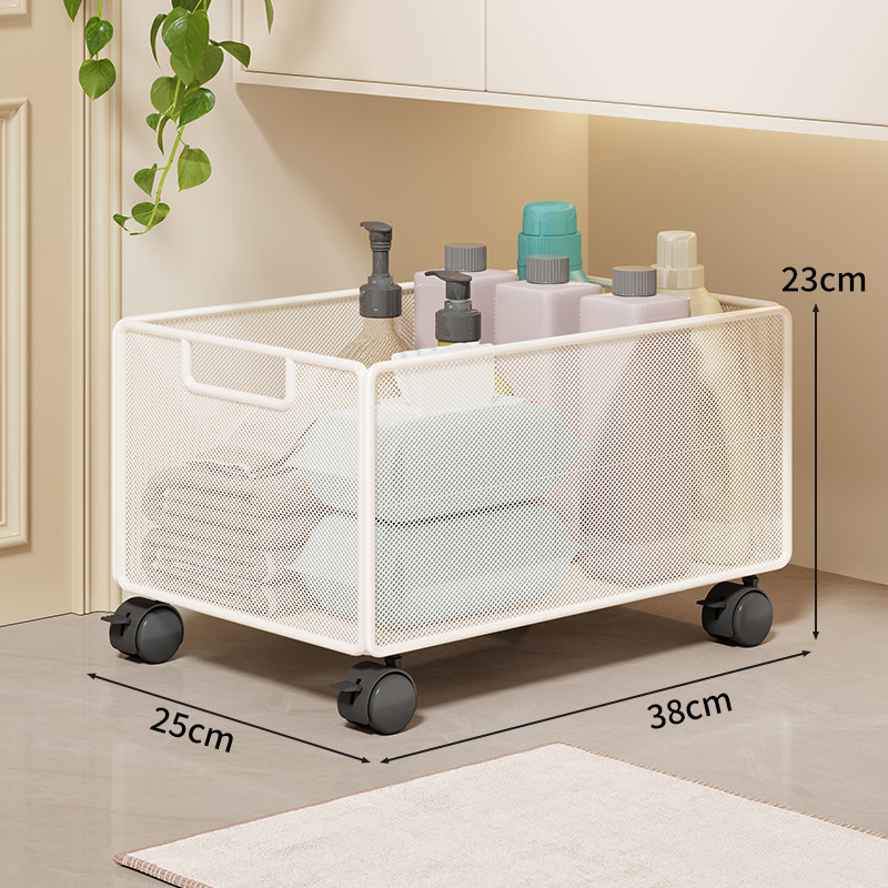 Carrito Cesta para Ropa Sucia de Hierro, Móvil, para Baño