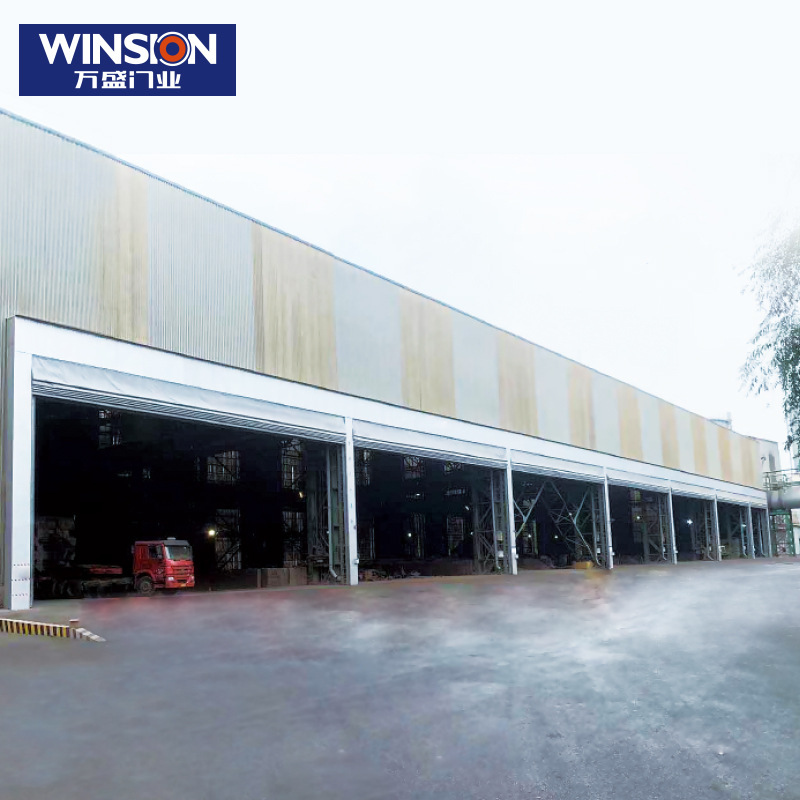 柔性大门折叠门  快速开合防冷气抗8级强风不脱轨PVC折叠软帘门