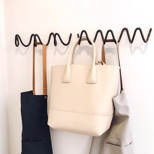 Nordic Ins Clothes Hook Back Wave Storage Creative Hardware Electroplating Middle Ancient Living Room Aisle Wall Background Wall Clothes Hook