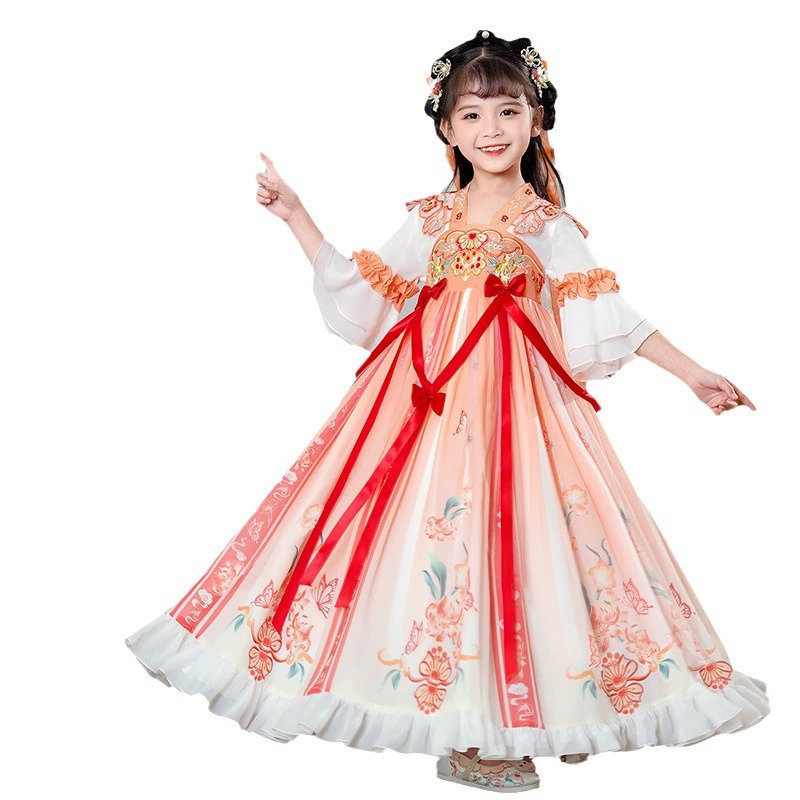 Hanfu, small princess costume, dress, girl's skirt, autumn spring long skirt, children's clothing