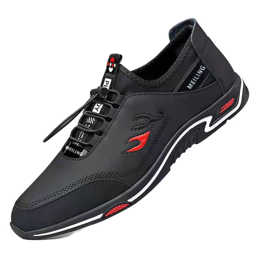 2025 New Men's Business Casual Shoes Cross-Border Export Fashion Trendy Soft Sole Breathable Invisible Heightening Men's Leather Shoes