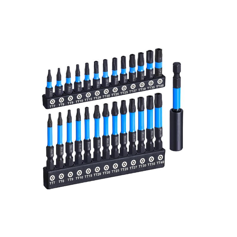 27PCS21PCS 梅の花穴付きビットセット S2 素材黒色サークル耐衝撃ビットセットクロスボーダー|undefined