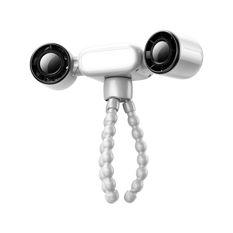 Автомобильный вентилятор с двумя головками, направленный вентилятор с освещением, вентилятор для коляски, осьминог