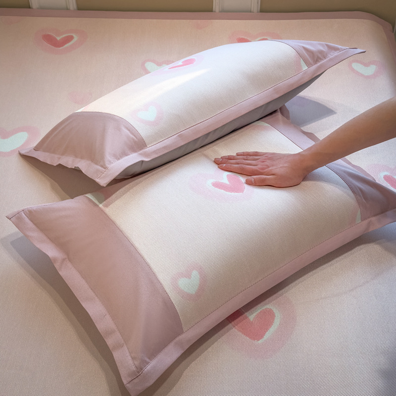 2025 nueva funda de almohada de seda de hielo funda de almohada para el hogar única funda de revestimiento de núcleo de almohada de 48x74cm verano