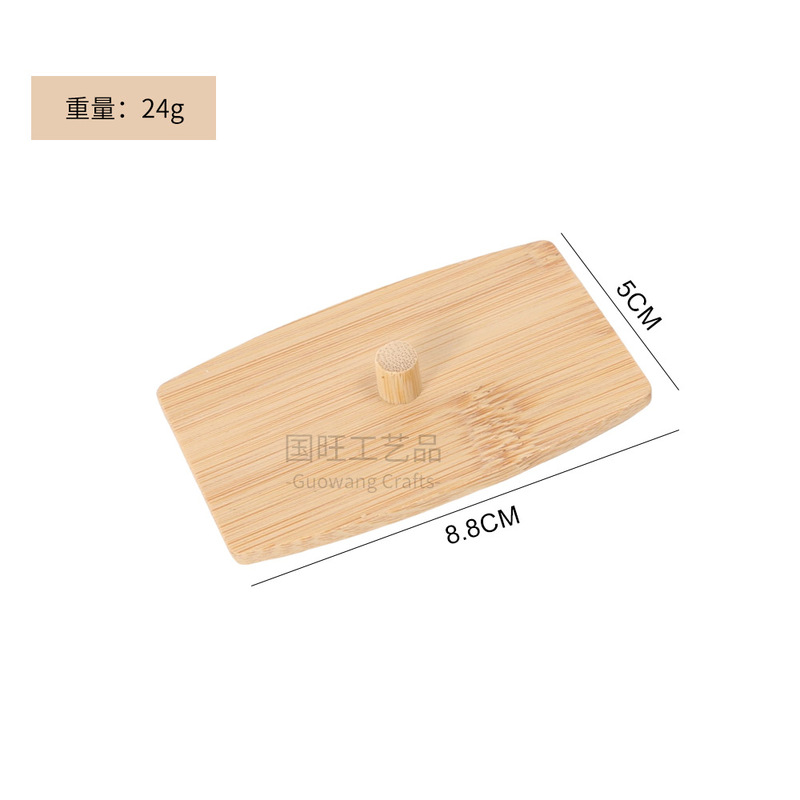 家庭用木製カップ蓋取っ手カップ蓋ガラス貯蔵タンク木蓋携帯型円形取っ手竹木蓋|undefined