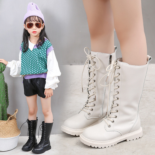 Children's Boots  Autumn/Winter New Arrival Middle/Big Kid Ankle Boots Fashion Medium Calf Boots for Girls with Double Wool Warm Boots