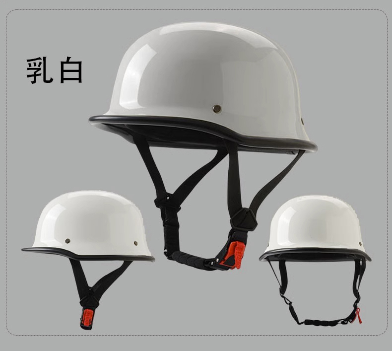 New GB 3C Plus Size Retro Motorcycle Helmet Scoop Helmet German Steel Helmet Private Helmet Motorcycle Cruise Half Helmet