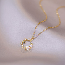 项链女 网红梦幻星球锆石花朵小众时尚新款设计感吊坠气质锁骨链