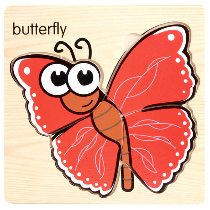 Nuevo rompecabezas tridimensional de madera de mano tráfico animal marino Ilustración cognición rompecabezas infantil juguete de rompecabezas de educación temprana