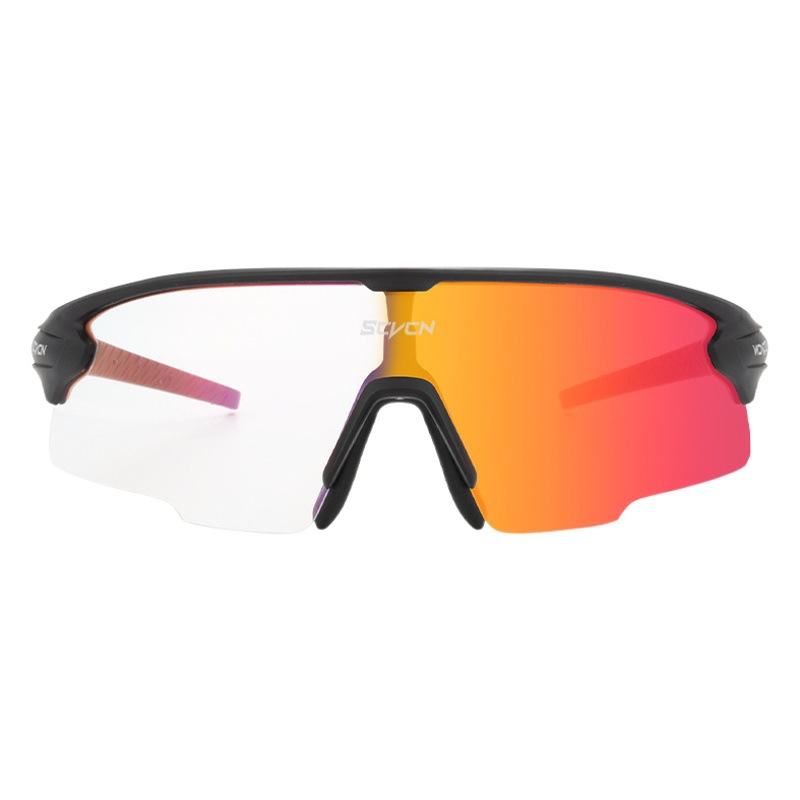 Gafas Fotocromáticas de Ciclismo Apto para Miopía, Medio Marco en TR90, Cortavientos, para Deportes al Aire Libre