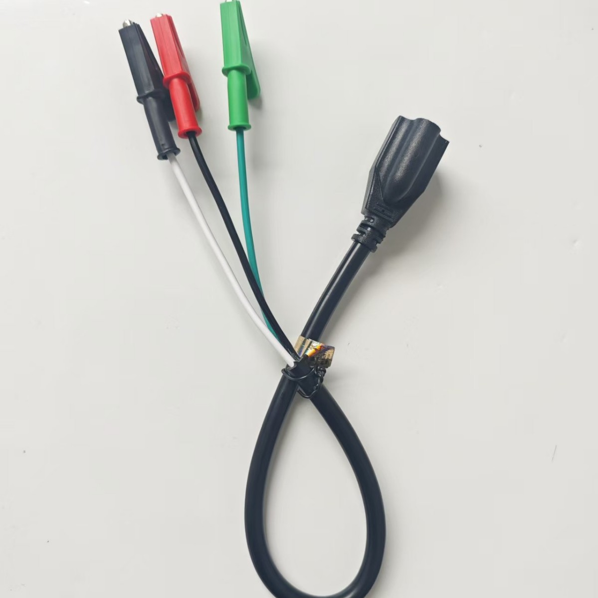 美规母头带鳄鱼夹延长线美规认证带鱼夹线HVAC适配线海鲲美标