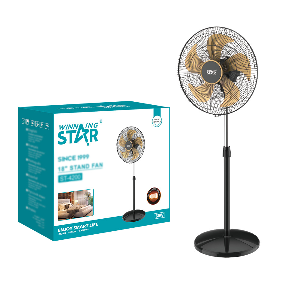 Winningstar negocio transfronterizo 18 pulgadas hogar de alta potencia móvil cabeza portátil piso ventilador eléctrico
