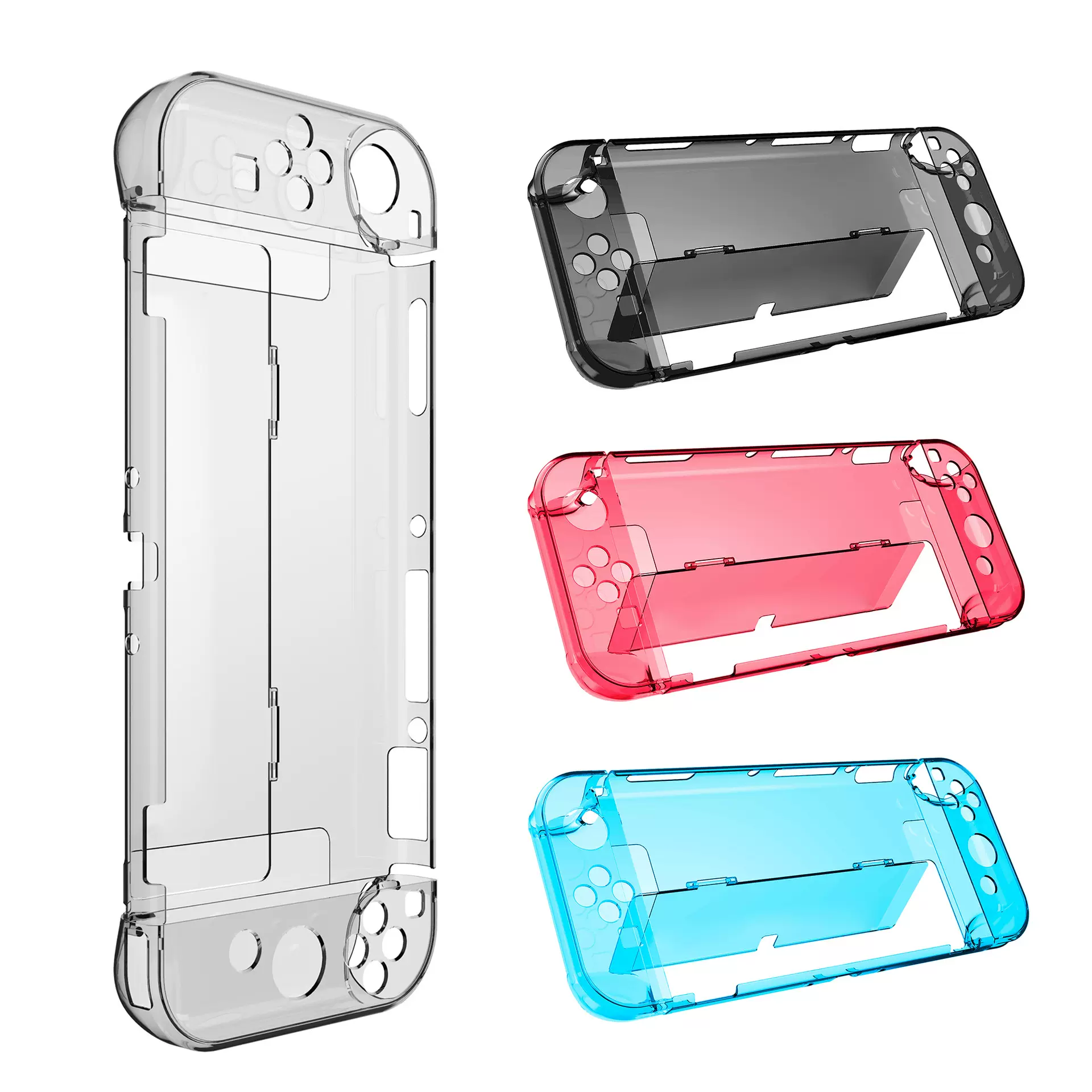 新品Switch oled主机保护壳oled分体水晶壳 可插底座 游戏机配件