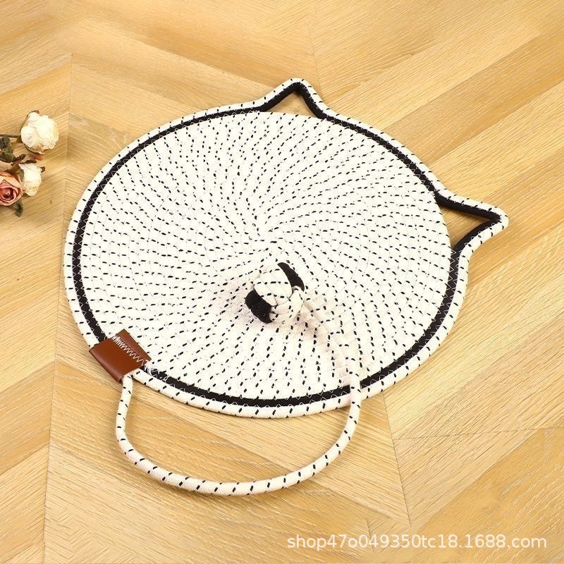 Cojín de agarre de gato, cuerda de algodón trenzada, cojín de agarre de gato, bola de juguete, cojín de sueño integral, artefacto de molienda de garras lavables transfronterizas
