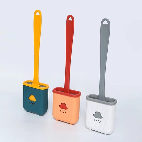 Toilet Brush No Dead Angle Washing the Toilet Silicone Brush Hanging Bathroom Housework Cleaning Brush Creative Toilet Cleaning Brush