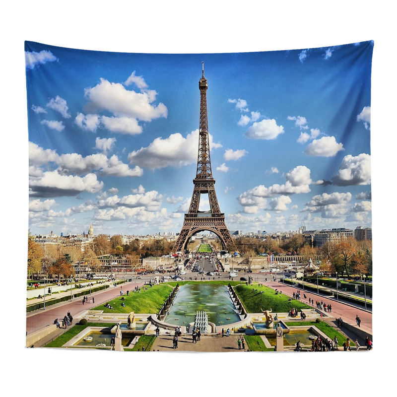 Exportación Comercio exterior Piel de camarones Amazon Fondo tela nórdico paisaje abstracto pintura dormitorio decoración colgante tela entrega de una sola pieza