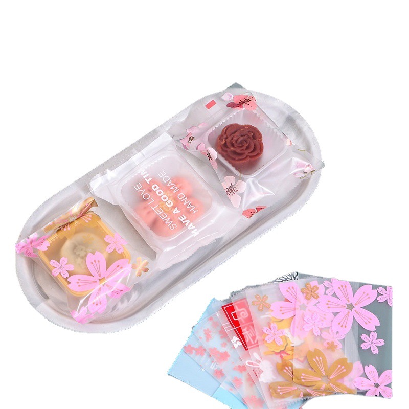 Fábrica al por mayor nueva bolsa de pastel de luna de mediados de otoño bolsa de sellado de máquina esmerilada de oro de la vendimia bolsa de embalaje de pastel de luna de helado Cantonés