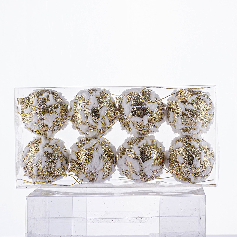 6cm espuma felpa pequeña bola de Navidad árbol de Navidad DIY colgante decoración ventana decoración hogar colgante bola decoración bola colgante