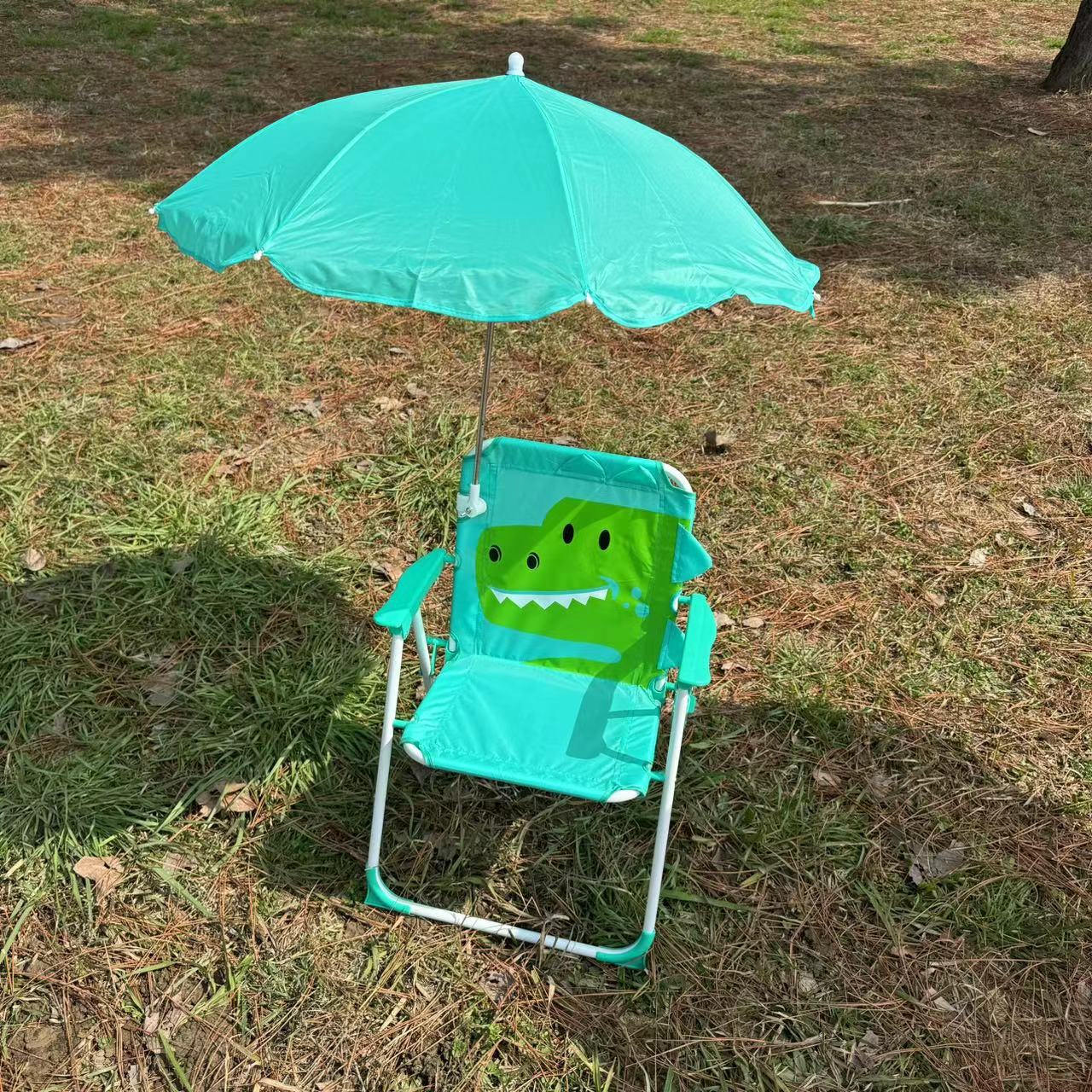 Silla de playa para niños silla plegable para niños portátil camping al aire libre picnic pescar frente al mar paraguas protector solar frente al mar