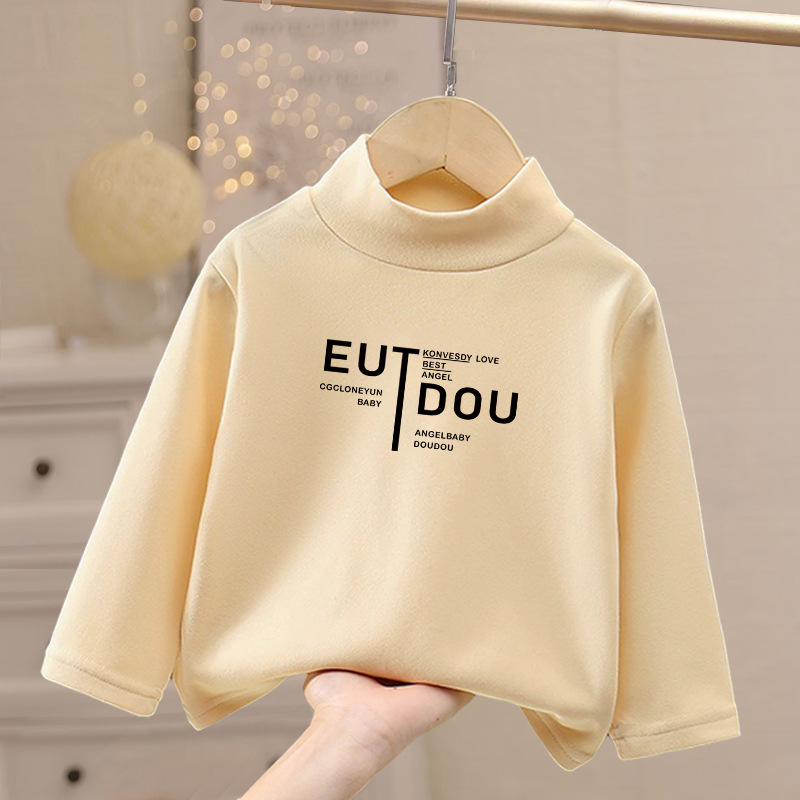 2024 nuevo otoño y invierno de camiseta para niños y niñas, camiseta de camiseta