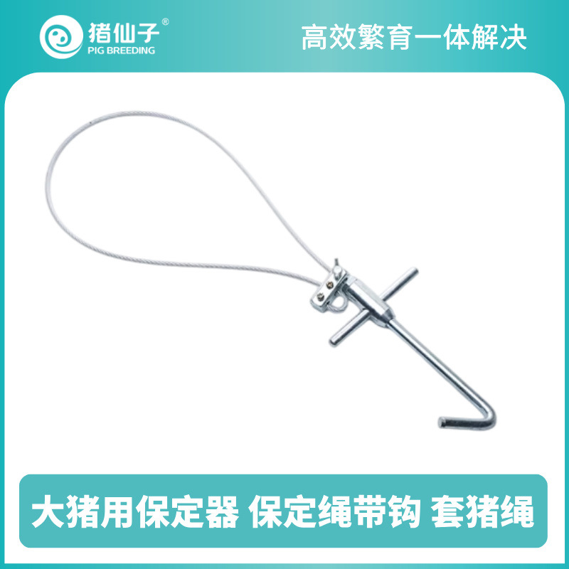 大猪用保定器 保定绳带钩 套猪绳 保定大猪