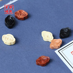 Boxwood carving auspicious clouds black sandalwood blood sandalwood handmade diy material jewelry accessories back cloud literary play pendant star and moon