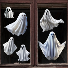 愛客jd 4646国境を越えて人気のあるハロウィーンの白い幽霊の装飾は窓を貼ってデパートを配置します。