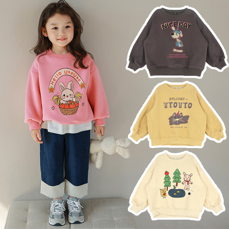 Girls' sweatshirts, children's clothing, children's thin autumn tops, little girls' fashionable and stylish 2023 new spring and autumn jackets