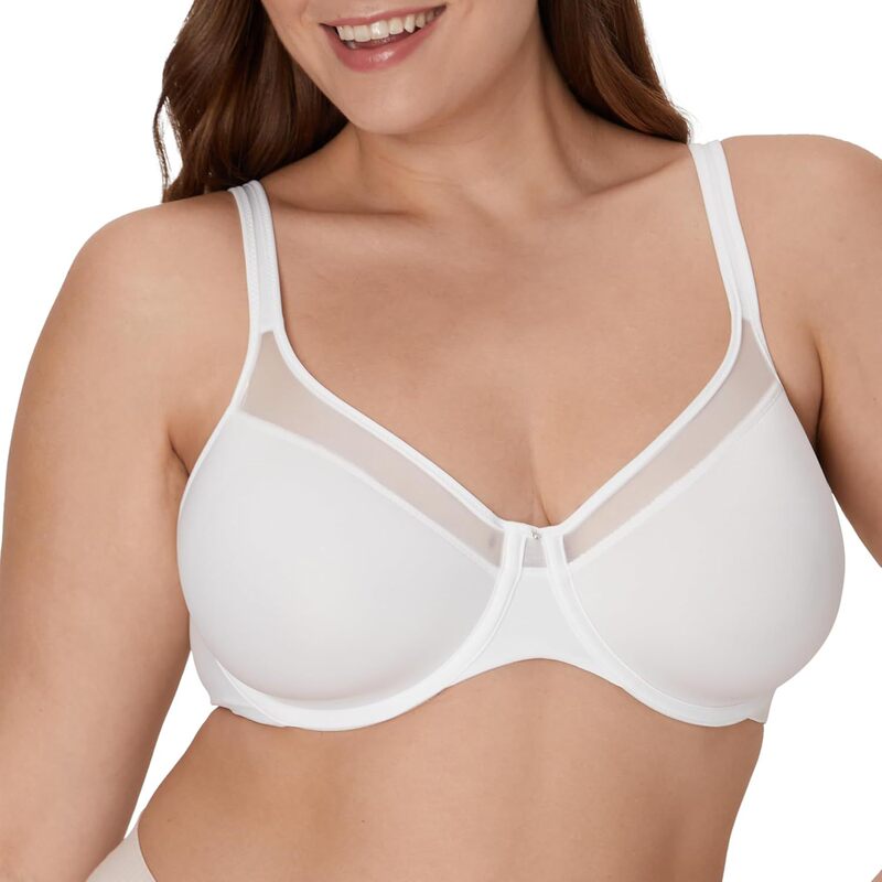 Bali Women's Seamless Underwire Bra, a Smooth U-Shaped Underwire Bra with Convertible Straps