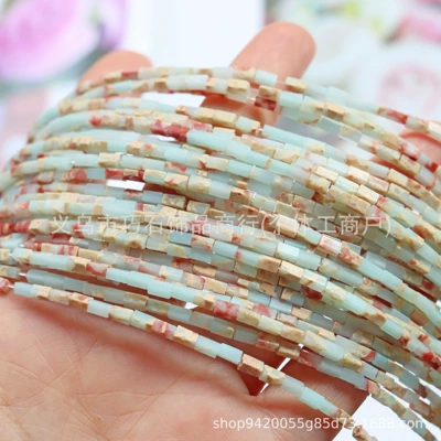 Zərgərlik ara hissələri: Eye Small Square Spacer Beads - synthetic-snakeskin-stone-24mm